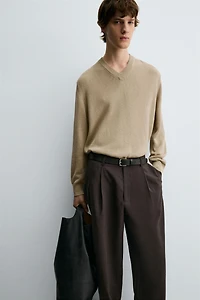 PLEATED FLOWY PANTS