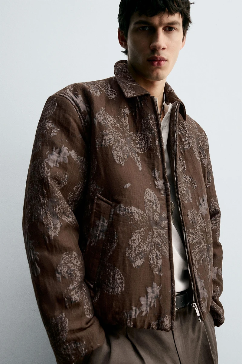 FLORAL JACQUARD JACKET