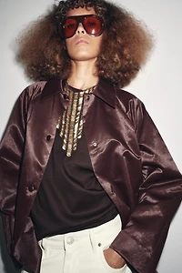 ZW COLLECTION SATIN JACKET