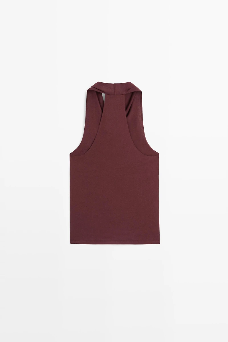 100% cotton draped top