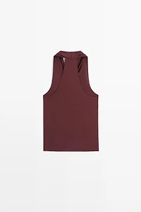 100% cotton draped top