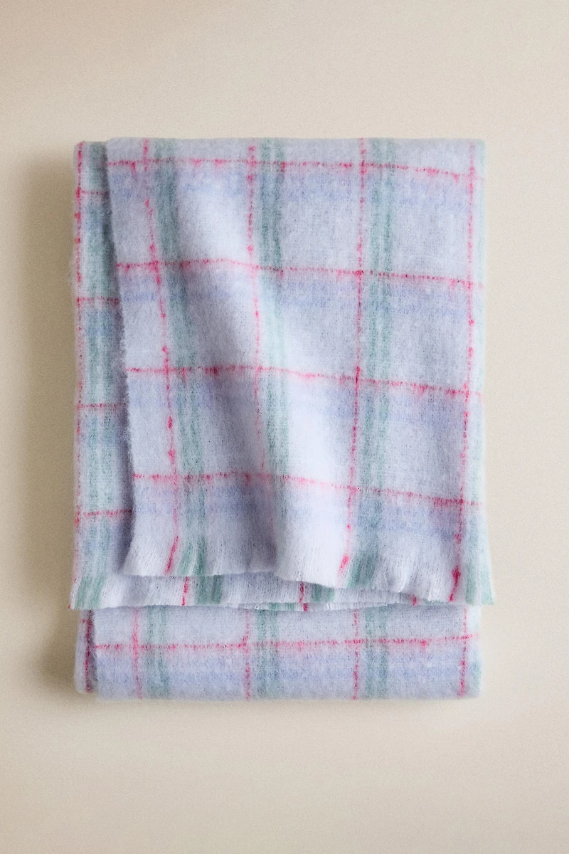 KIDS BRUSHED CHECK BLANKET