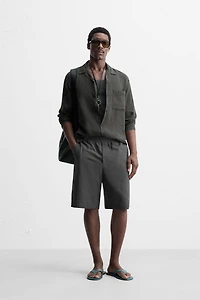 RELAXED FIT COTTON BERMUDA SHORTS