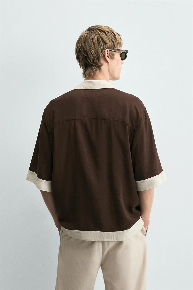 CHEMISE VISCOSE - LIN COLOR BLOCK