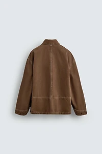 WASHED TEXTURED OVERSHIRT