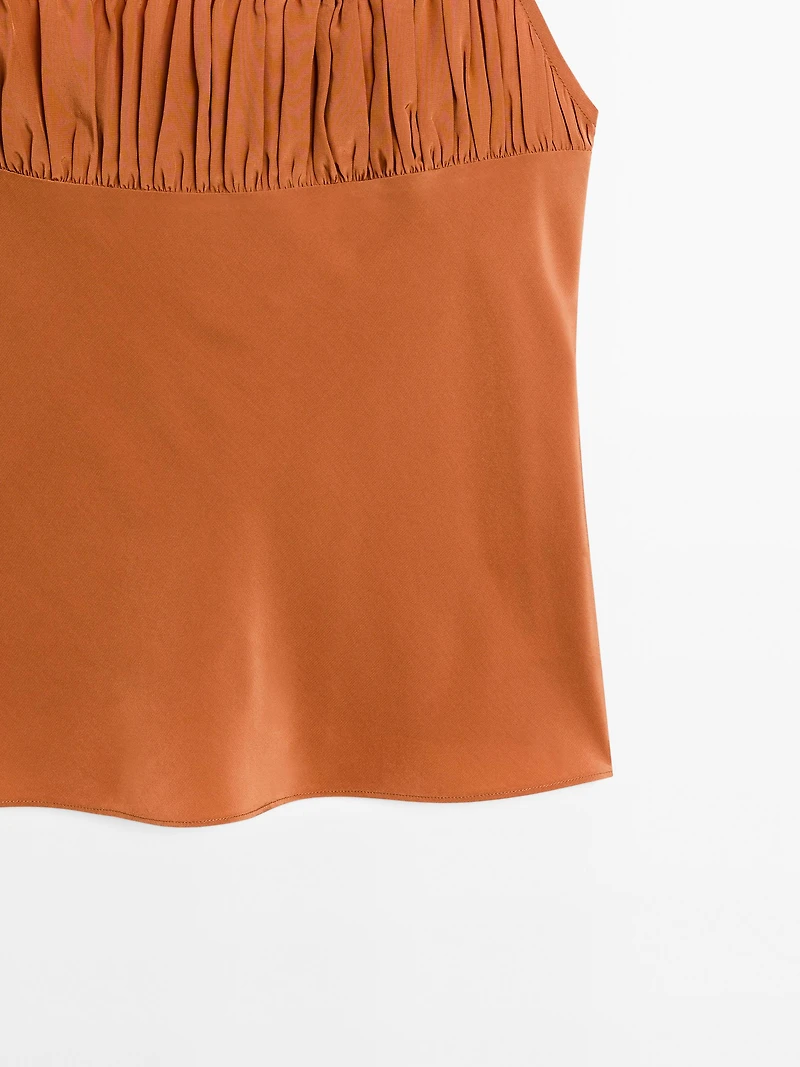 Flowing top with draped detail