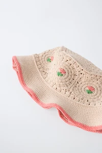 CHAPEAU BOB CROCHET FLEURS