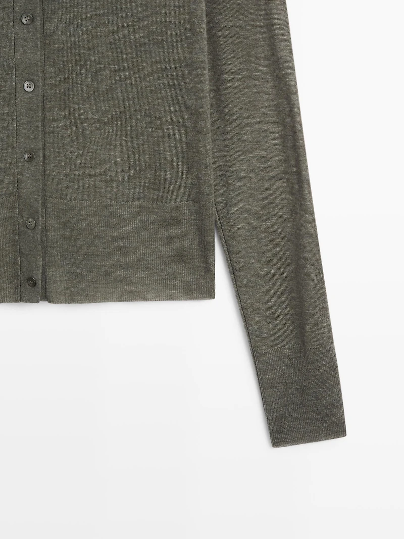 Wool knit cardigan - Studio