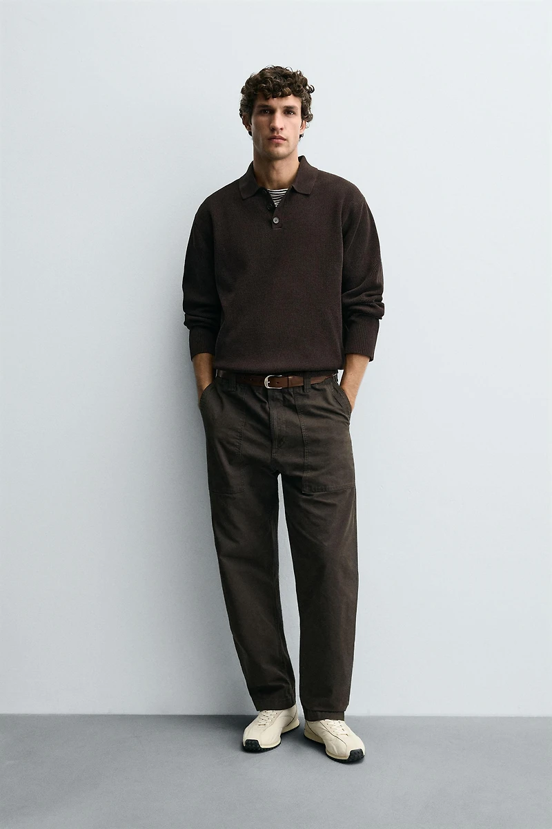 CHENILLE KNIT POLO SHIRT