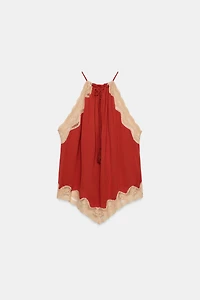 ZW COLLECTION LACE HALTER TOP