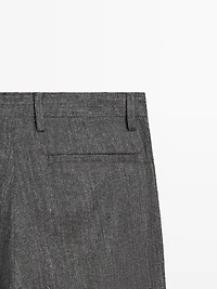 Pantalon straight laine
