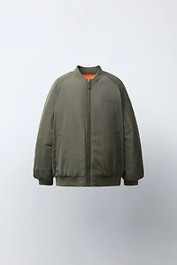 CONTRAST LINING BOMBER JACKET