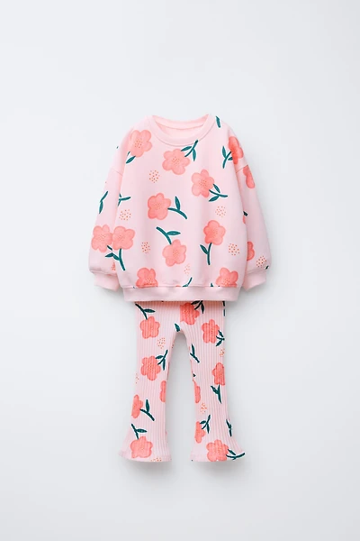 ENSEMBLE SWEAT ET LEGGING RIB FLARE IMPRIMÉ