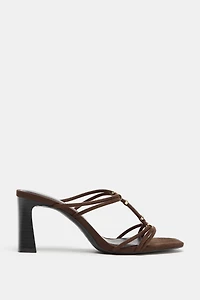 STRAPPY WIDE HEEL SANDALS