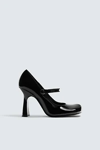 LEATHER HEELED STRAPPY SHOES HARRY LAMBERT FOR ZARA x DISNEY