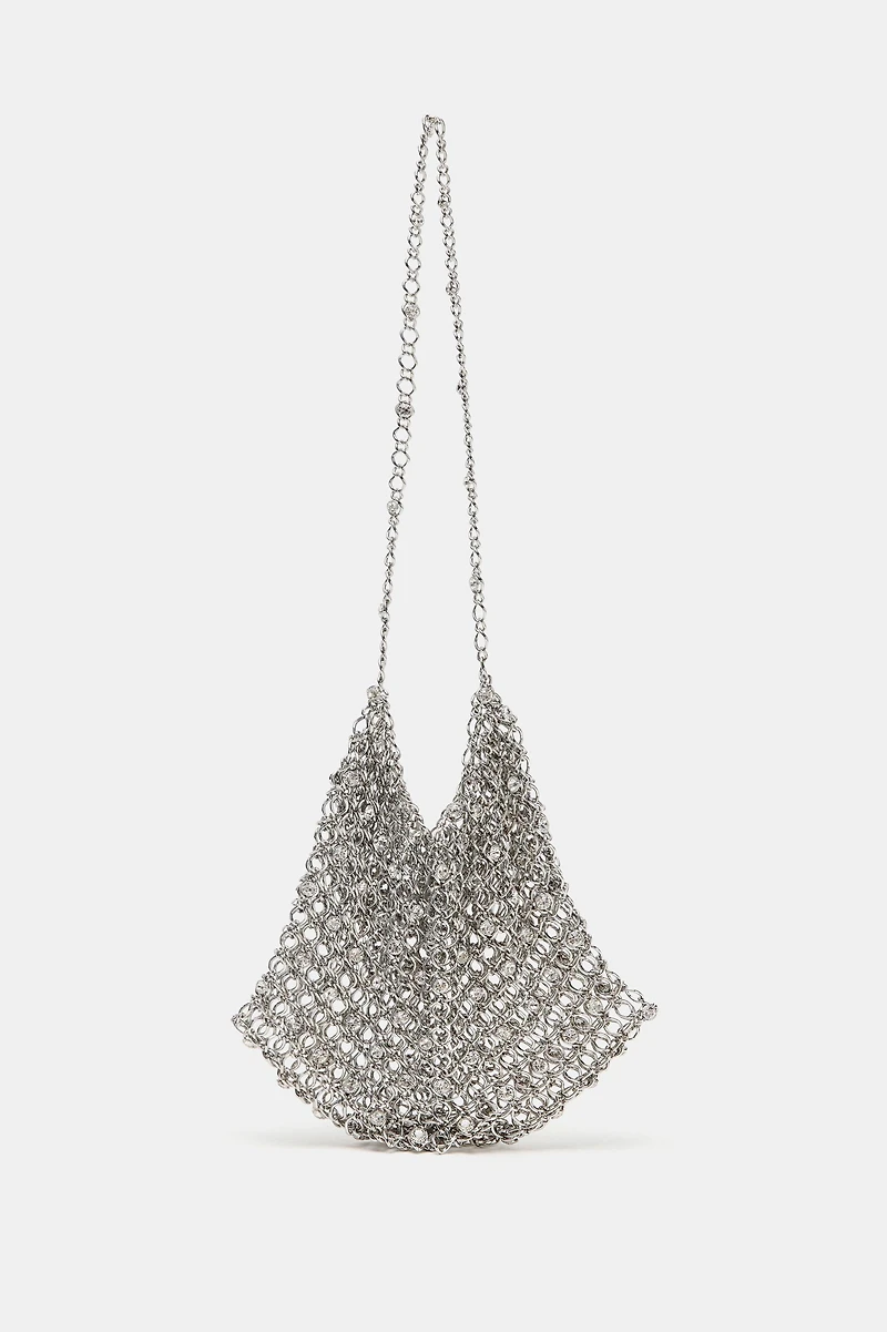 BEADED MINI BUCKET BAG
