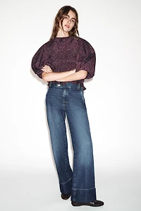 Z1975 LOW RISE STRAIGHT LEG CUFFED HEM JEANS