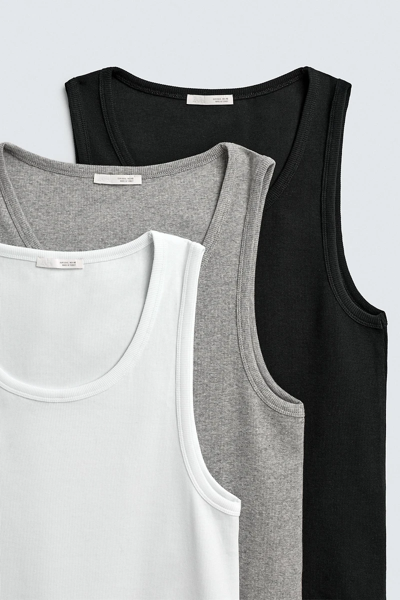 THREE-PACK OF BASIC TANK TOPS