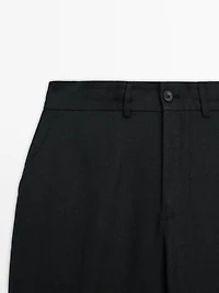 100% linen trousers