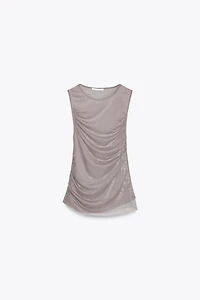 T-SHIRT EFFET DOUBLE TULLE