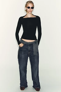 RIB LONG SLEEVE T-SHIRT