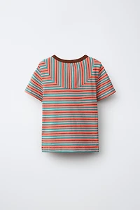 CONTRAST STRIPE T-SHIRT