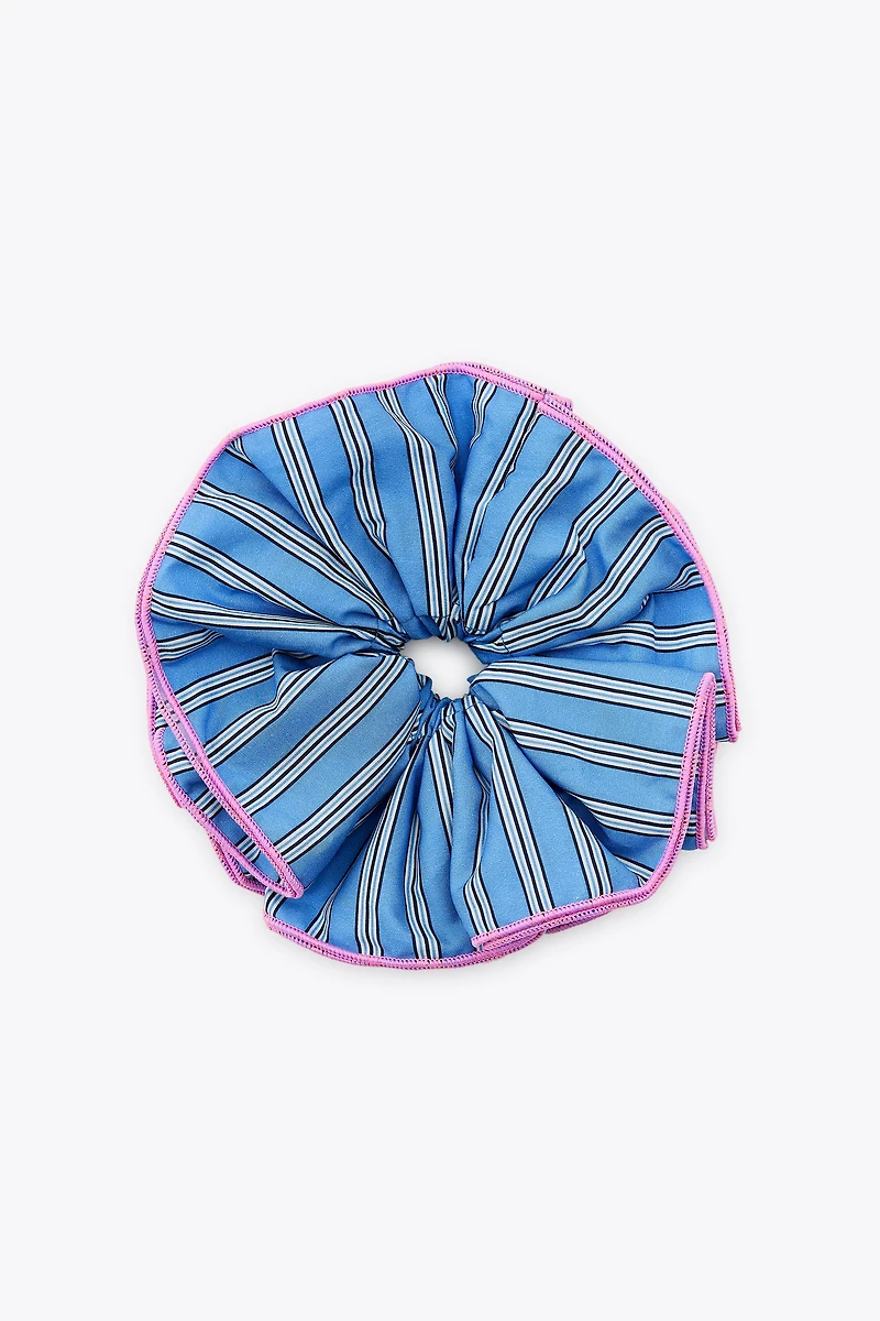 CONTRAST STRIPE MAXI SCRUNCHIE