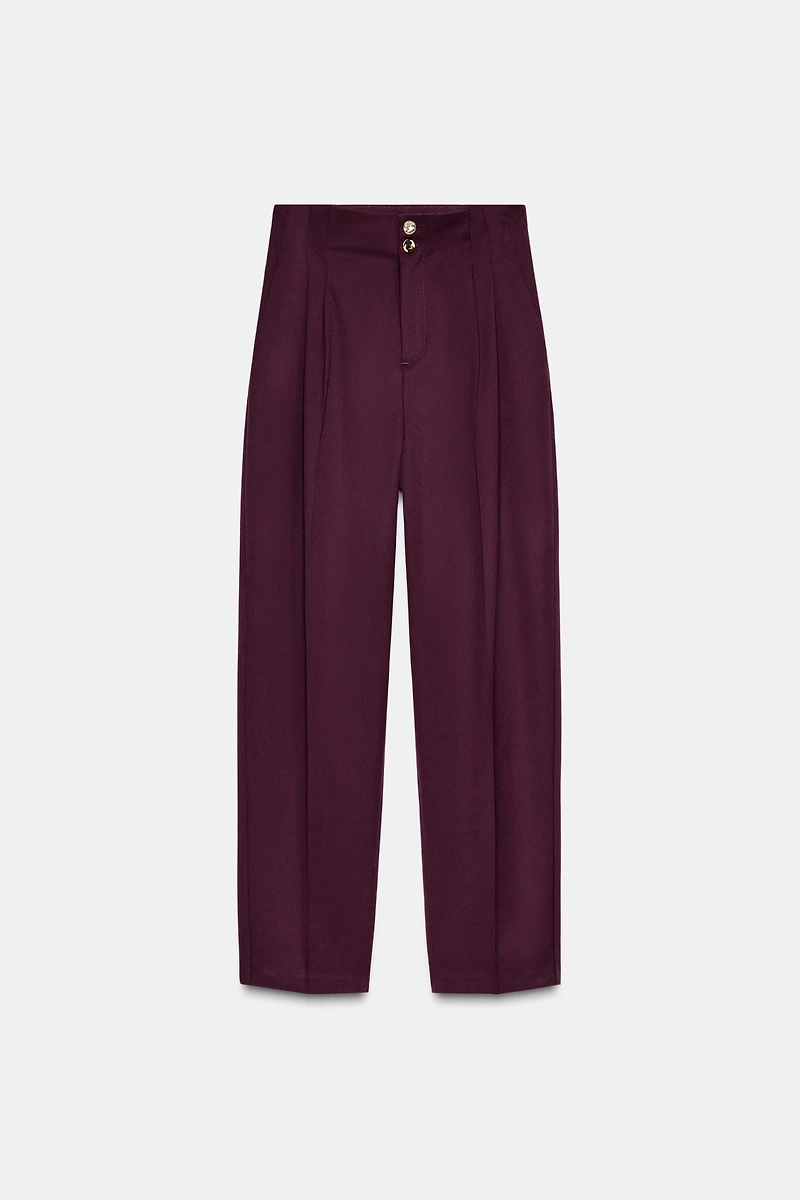PANTALON PAPER BAG À PINCES