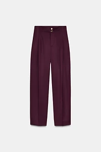 PANTALON PAPER BAG À PINCES