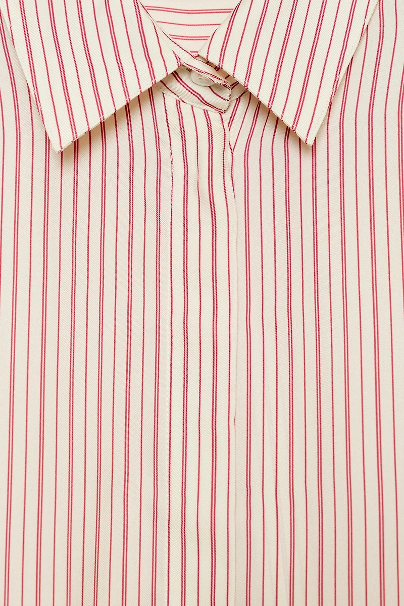 ZW COLLECTION SILK STRIPED SHIRT