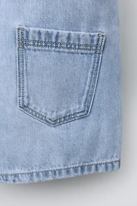 DENIM OVERALL SHORTS