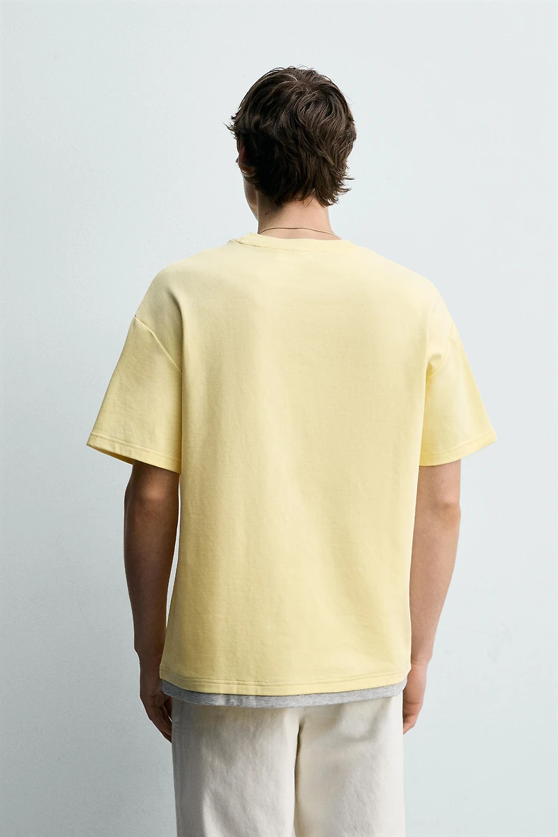 CONTRAST DOUBLE TRIM T-SHIRT