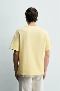 CONTRAST DOUBLE TRIM T-SHIRT