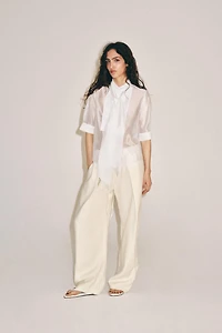 ZW COLLECTION SHORT SLEEVE TIE SHIRT