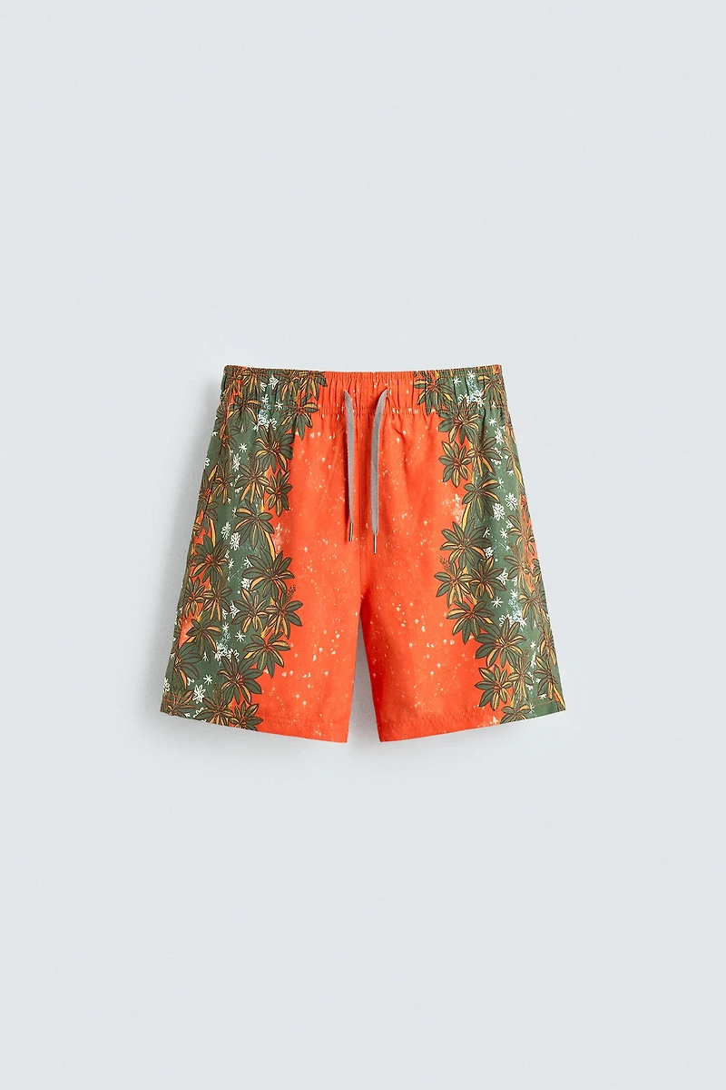 MAILLOT DE BAIN LONG À IMPRIMÉ FLORAL