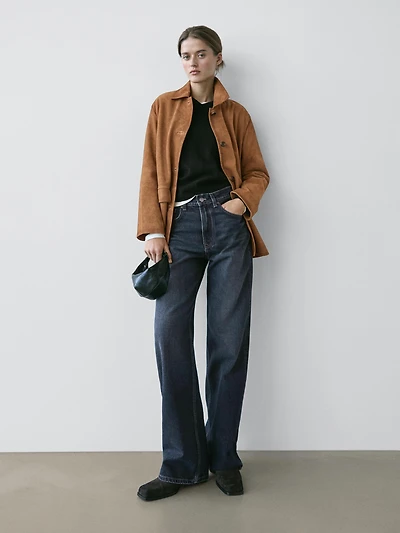 Jean large taille haute