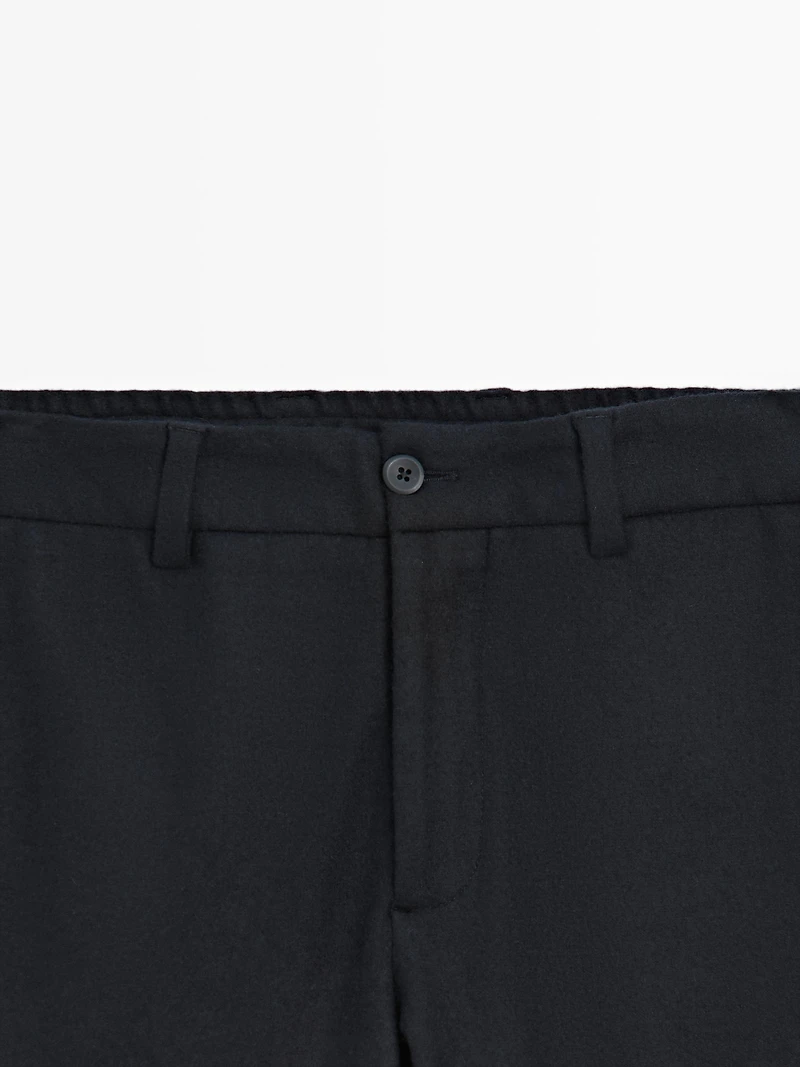 Wool blend suit trousers