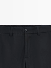 Wool blend suit trousers