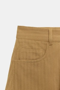 ZW COLLECTION HERRINGBONE TAPERED PANTS