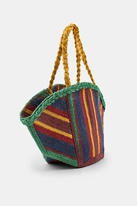 STRIPED 100% JUTE BAG