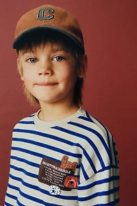 STRIPED PATCH T-SHIRT