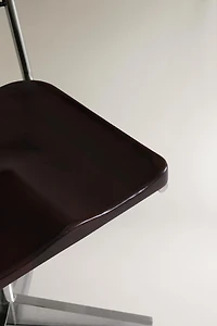 STAINLESS STEEL AND LEATHER CHAIR