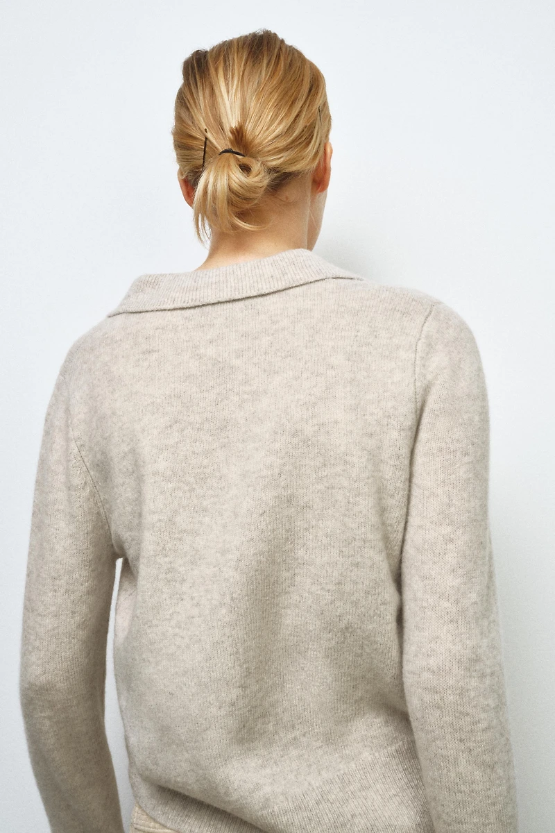 PLAIN 100% WOOL POLO