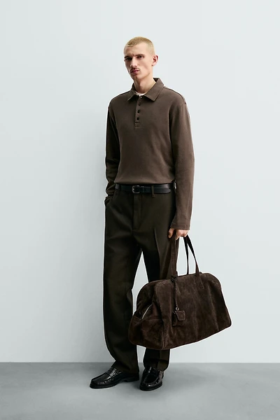 ORIGINS BRUSHED TEXTURED POLO SHIRT