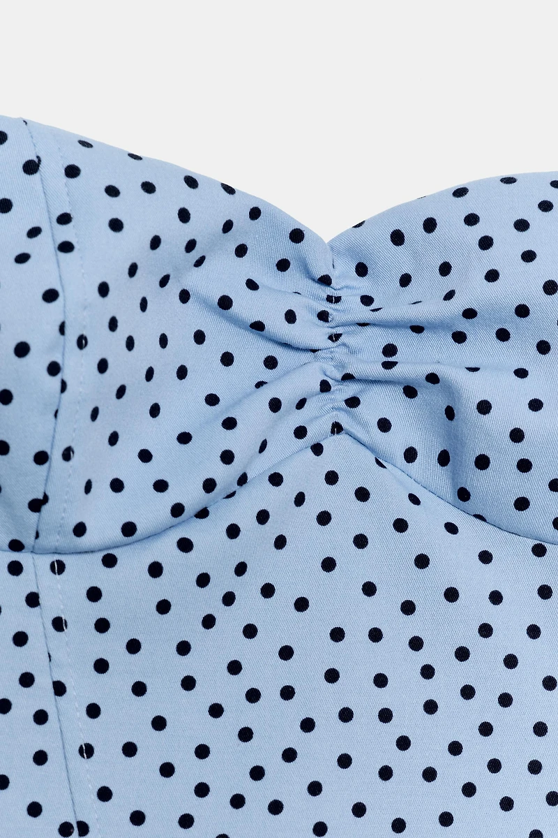 TOP HALTER À POIS