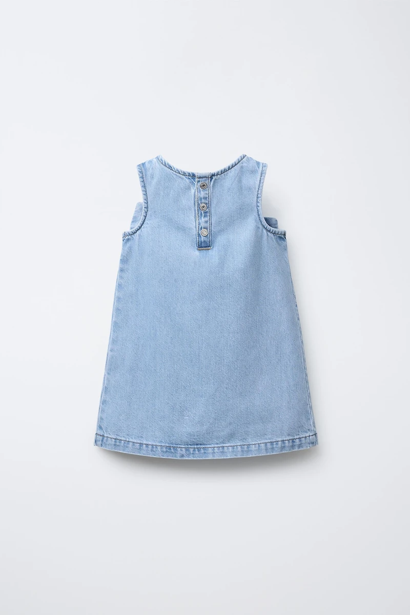 DENIM BOW DRESS