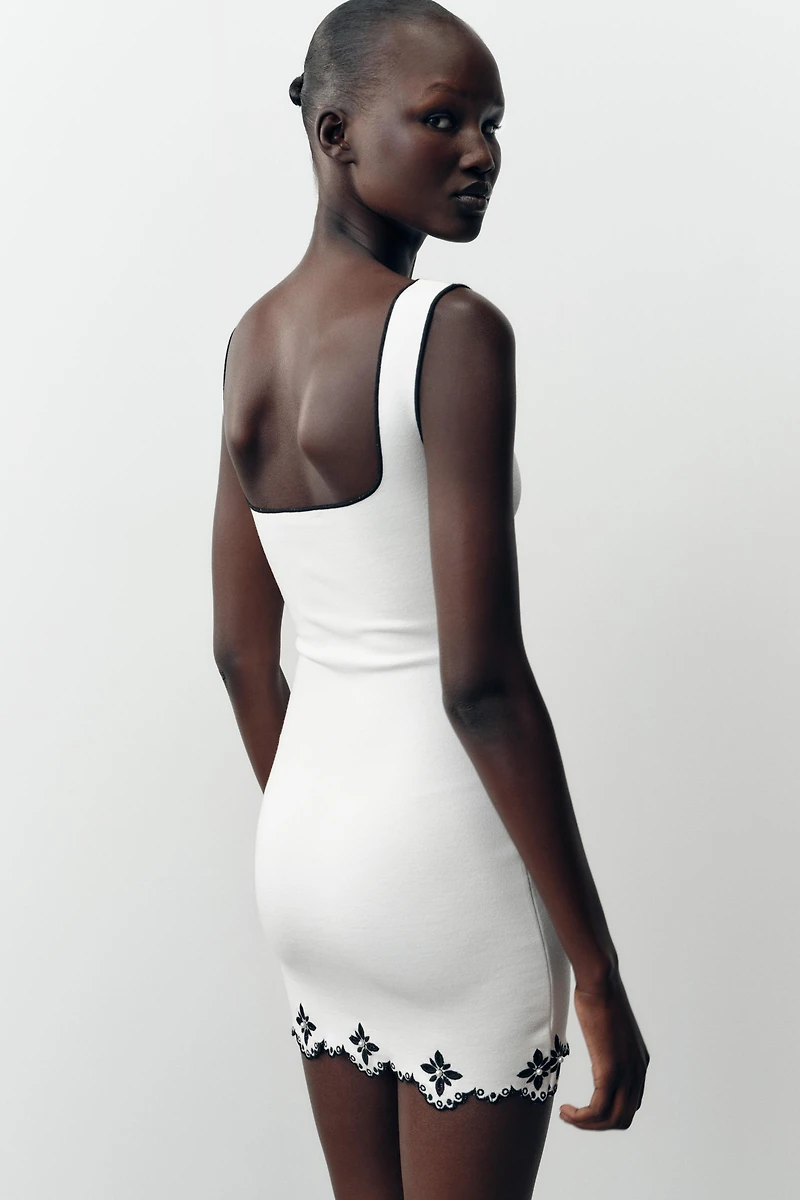 EMBROIDERED PEARL DRESS