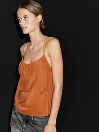 Flowing top with draped detail