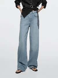 High-waist wide-leg jeans