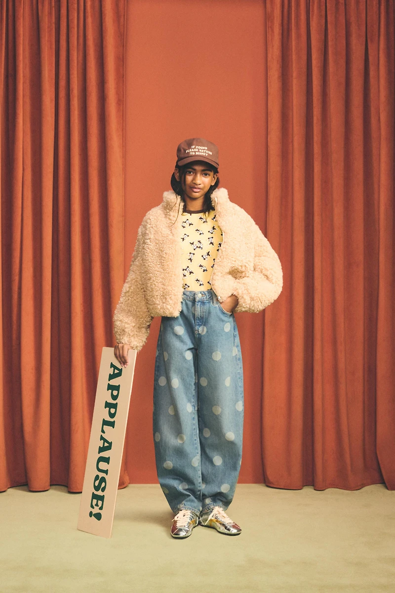 FAUX FUR BOMBER JACKET HARRY LAMBERT FOR ZARA X DISNEY